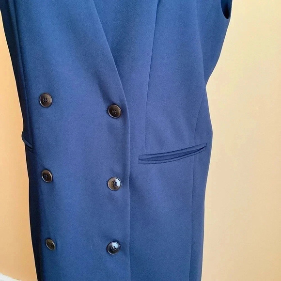 KENDI BOUTIQUE Navy Double Breasted Blazer Dress Size M - Picture 7 of 16